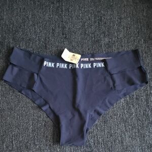 Navy Blue PINK Logo Bikini Bottoms